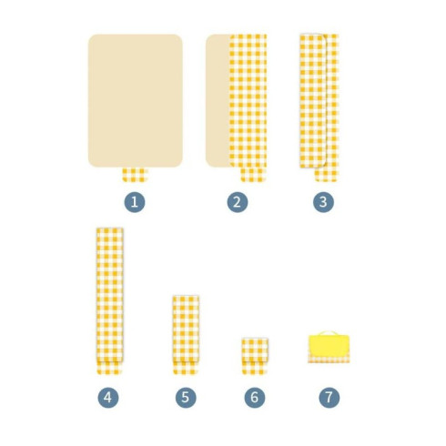 Plážová/pikniková nepremokavá skladacia podložka XXL 145x200 cm