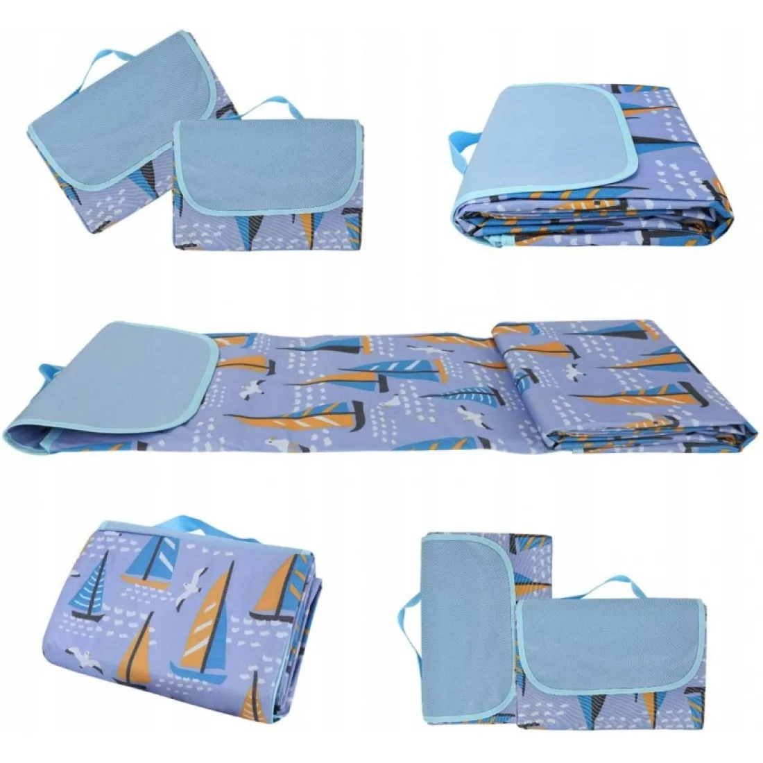 Plážová/pikniková nepremokavá skladacia podložka XXL 145x200 cm