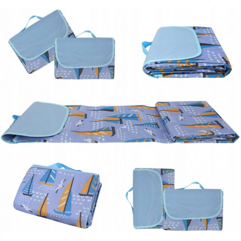 Plážová/pikniková nepremokavá skladacia podložka XXL 145x200 cm