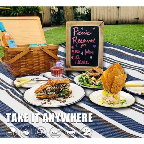 Plážová/pikniková nepremokavá skladacia podložka XXL 150x200 cm