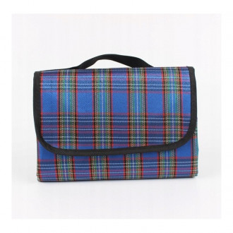 Plážová skladacia deka - karimatka modrá