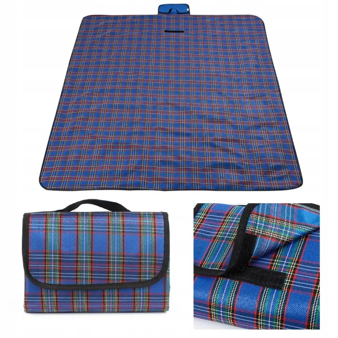 Plážová skládací deka - karimatka modrá