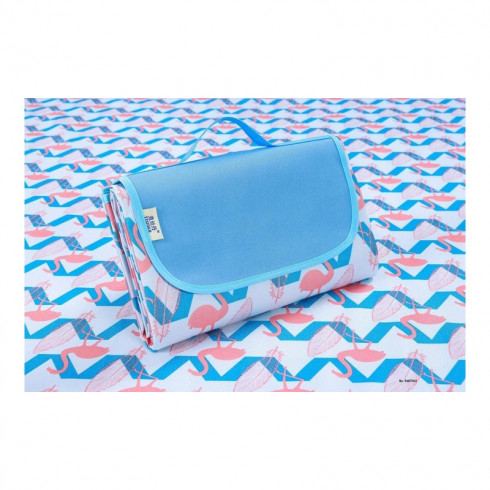 Plážová skladacia deka - karimatka motív Plameniak