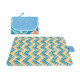 Plážová skládací deka - podložka, modrá mix