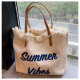 Plážová taška Summer Vibes - krémová