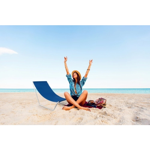 Plážové rozkladacie lehátko - modré