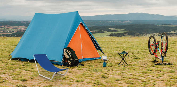 Plážové rozkladacie lehátko - modré