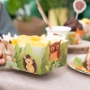 Párty sada Lesné zvieratká – krabičky na chipsy a popcorn, poháre na zmrzlinu, 15 ks