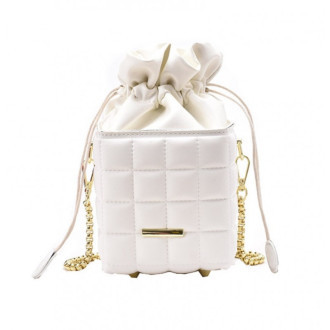 Dámska prešívaná kabelka Aidejavri biela