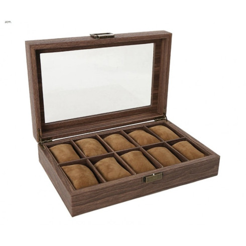 Organizér, úložný box na hodinky 10ks, dřevěný