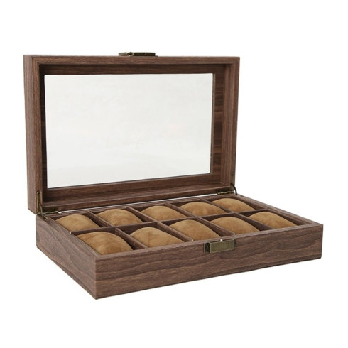 Organizér, úložný box na hodinky 10ks, dřevěný
