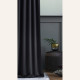 Záves Aura čierna 140x260 cm - uchytenie strieborné dekoračné kolieska