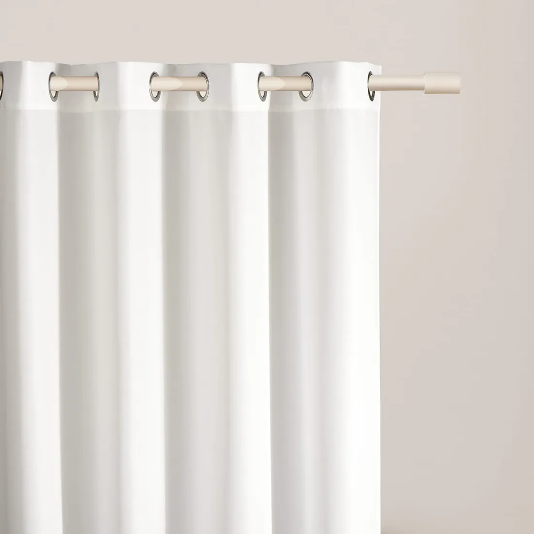 Záves Aura smotanový 140x260 cm - uchytenie strieborné dekoračné kolieska