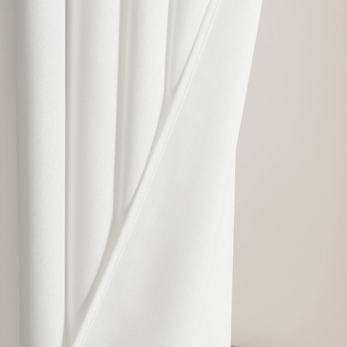 Závěs Aura smetanový 140x260 cm - uchycení stříbrná dekorační kolečka