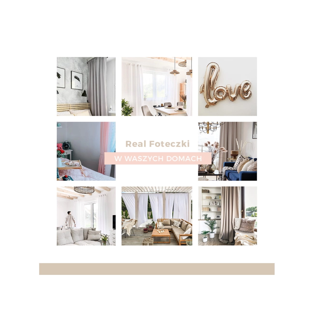 Záves Aura smotanový 140x260 cm - uchytenie strieborné dekoračné kolieska