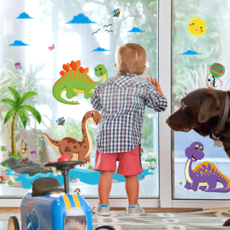 Detské nálepky na stenu - dinosaury