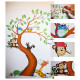 Detské nálepky na stenu - Zvieratka na strome