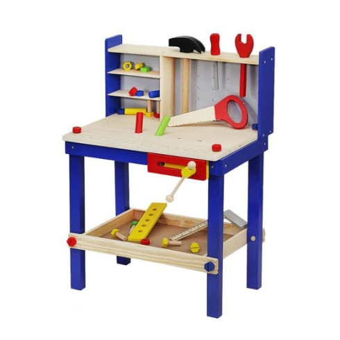 Drevená dielňa s náradím pre malého remeselníka - 30 dielna sada
