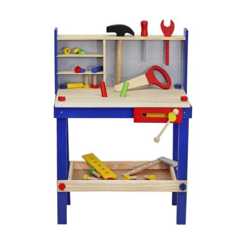 Drevená dielňa s náradím pre malého remeselníka - 30 dielna sada