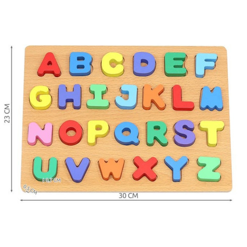 Drevená vkladacia abeceda