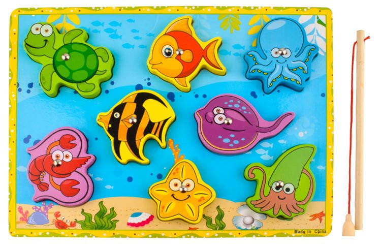 Drevené magnetické rybičky s udicou Drevené magnetické rybičky s udicou