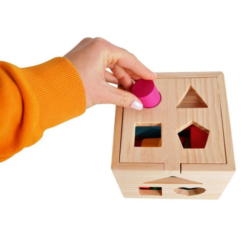 Drevené triediace kocky - edukačná hračka