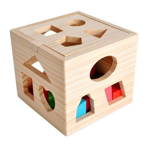 Drevené triediace kocky - edukačná hračka