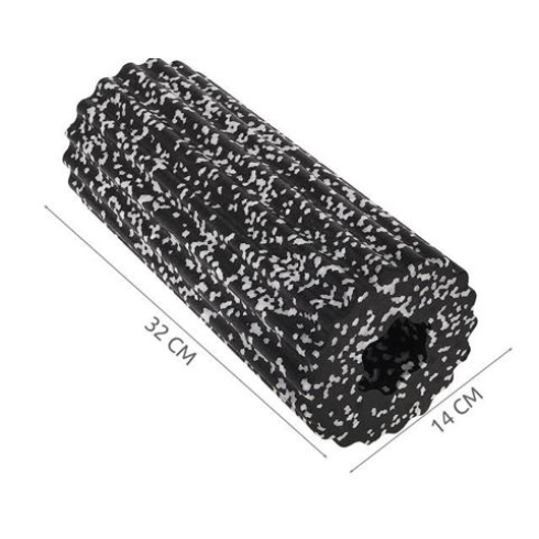 Fitness masážny valec - čierno-biely