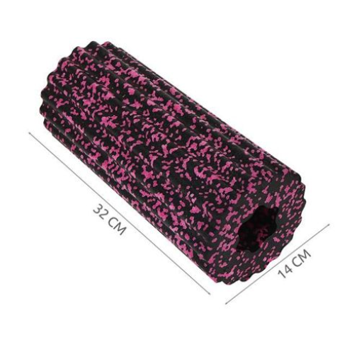 Fitness masážny valec - čierno-ružový