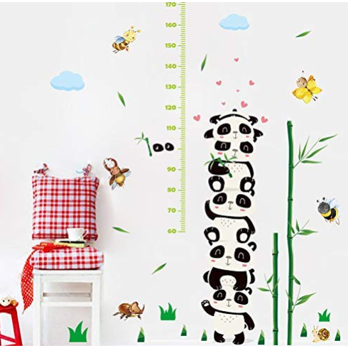 Samolepka na stenu - meter pre deti Panda Samolepka na stenu - meter pre deti Panda