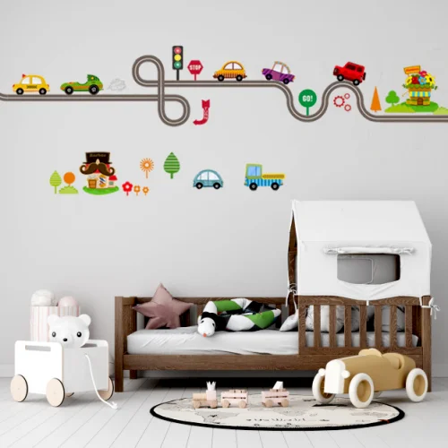 Nálepky na stenu - autíčka