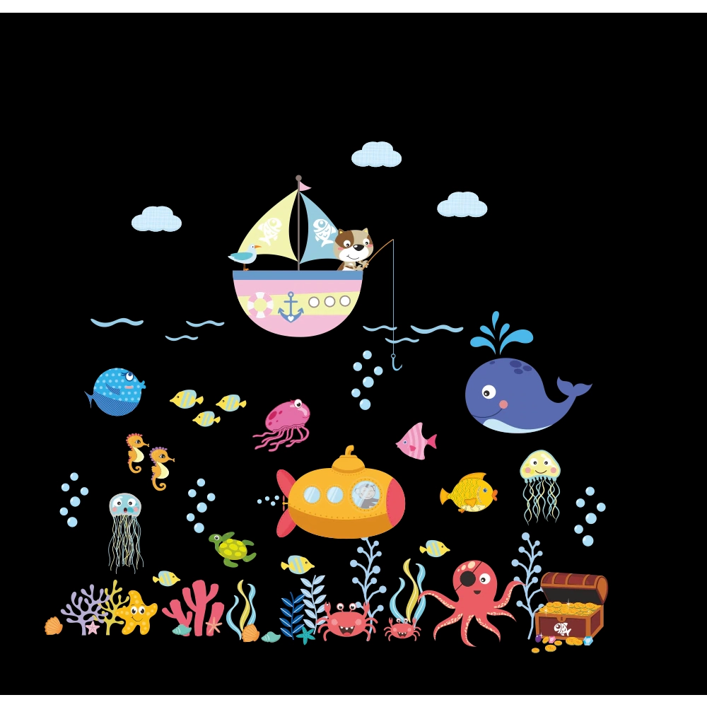 Samolepky na zeď - podmořský svět