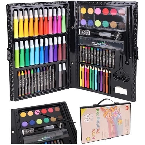 Sada na maľovanie v kufríku - Kids Painting Set 86 ks
