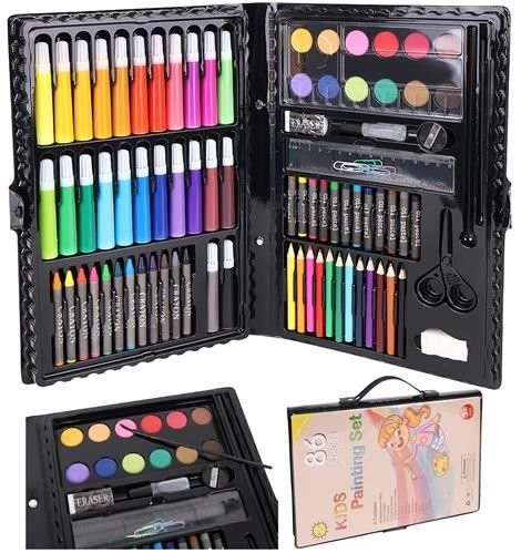 Sada na maľovanie v kufríku - Kids Painting Set 86 ks