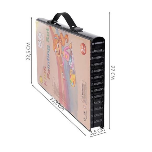 Sada na maľovanie v kufríku - Kids Painting Set 86 ks