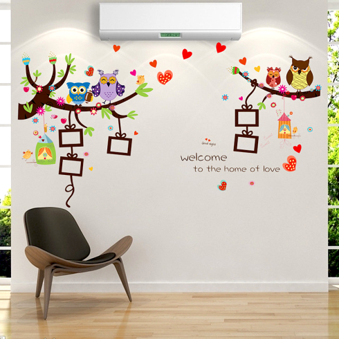 Samolepka na stenu - fotorámiky so zvieratkami