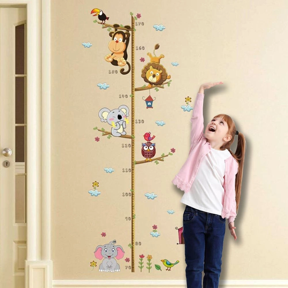 Dětský metr na zeď – Zvířátka