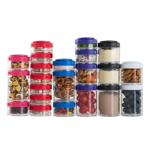 Skladacie dózy na potraviny -  sada 4 ks mini, čierne 