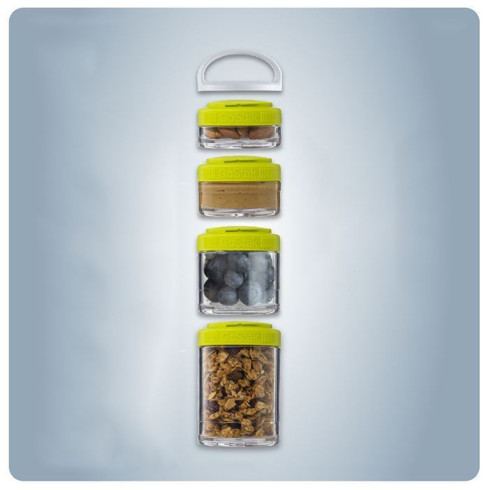 Skladacie dózy na potraviny -  sada 4 ks mini, čierne 