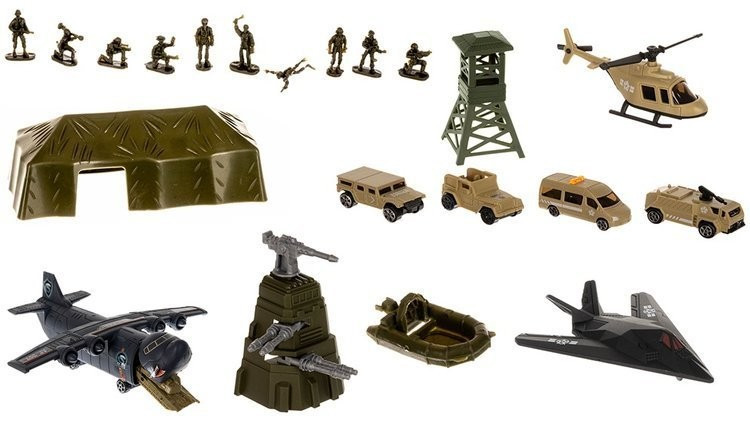 Detské vojenské letisko s lietadlami a príslušenstvom XXL