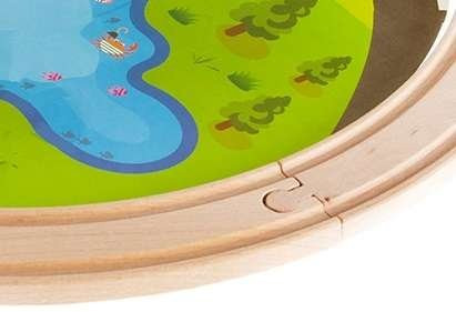 Drevená autodráha 40 dielov + lovenie rybičiek