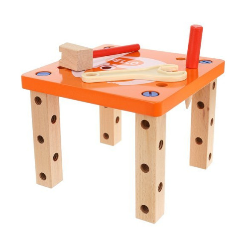 Drevená skladacia stavebnica 3v1 - stolička, dielňa, konštrukcie