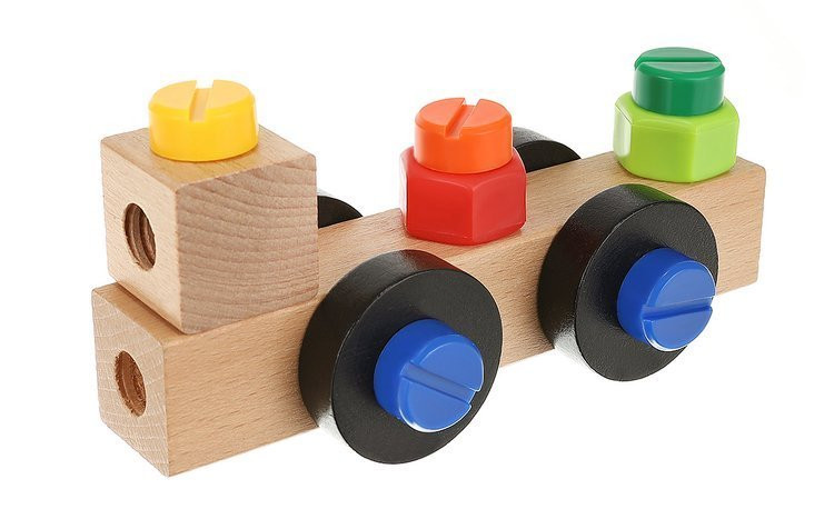 Drevená skladacia stavebnica 3v1 - stolička, dielňa, konštrukcie