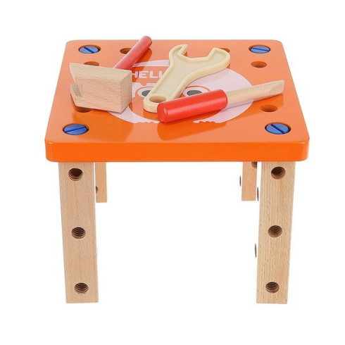 Drevená skladacia stavebnica 3v1 - stolička, dielňa, konštrukcie