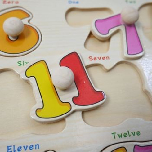 Drevená skladačka - čísla