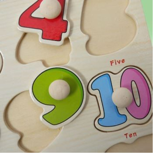 Drevená skladačka - čísla