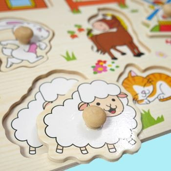 Dřevěná skládačka - zvířátka