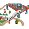 Drevená vláčiková dráha na batérie - 88 prvkov