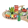 Drevená vláčiková dráha na batérie - 88 prvkov