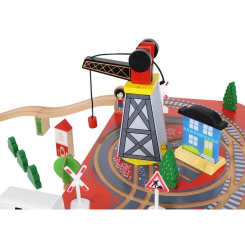 Dřevěná vláčková dráha na baterie